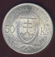Szlovákia 1939. 20K Ag "Tiso" + 1941. 20K Ag (2x) + 10K Ag 2klf keresztvariáns + 1944. 50K...