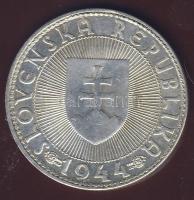 Szlovákia 1939. 20K Ag "Tiso" + 1941. 20K Ag (2x) + 10K Ag 2klf keresztvariáns + 1944. 50K...