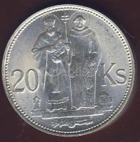 Szlovákia 1939. 20K Ag "Tiso" + 1941. 20K Ag (2x) + 10K Ag 2klf keresztvariáns + 1944. 50K...