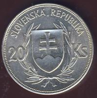 Szlovákia 1939. 20K Ag "Tiso" + 1941. 20K Ag (2x) + 10K Ag 2klf keresztvariáns + 1944. 50K...