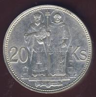 Szlovákia 1939. 20K Ag "Tiso" + 1941. 20K Ag (2x) + 10K Ag 2klf keresztvariáns + 1944. 50K...