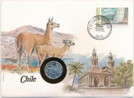 Chile 1979. 10c Al forgalmi pénzérme bélyeges borítékon, bélyegzéssel T:1- Chile 1979. 10 Centavos Al coin letter with stamp and cancellation C:AU