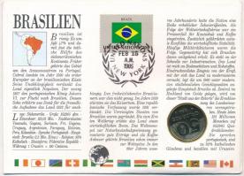 Brazília 1984. 50C acél forgalmi pénzérme bélyeges borítékon, "RIO DE JANEIRO" bélyegzésse...