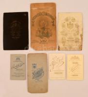 cca 1890-1914 6 db katonákat ábrázoló keményhátú műtermi fotó + 1 műtermi fotó, összesen 7 db, 6x10 ...