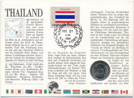 Thaiföld 1982. 1B Cu-Ni "IX. Ráma" forgalmi pénzérme bélyeges borítékon, bélyeggel "B...