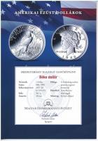 Amerikai Egyesült Államok 1923D 1$ Ag "Peace" tanúsítvánnyal T:2,2- apró ph. 
USA 1923D 1...