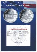 Amerikai Egyesült Államok 2001P 1$ Ag "Kapitólium" tanúsítvánnyal T:PP 
USA 2001P 1 Dolla...