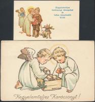 4 db Márton L. és J. grafikai lap + 1 db karácsonyi üdvözlő kártya