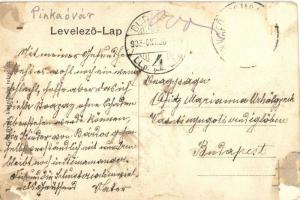 Pinkaóvár, Burg (Sámfalva); Óvár-Vashegy Vasútálomás, Főtér, műmalom; kiadja Graf Gyula / Mühle, Bah...