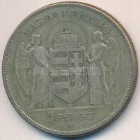 1930. 5P Ag "Horthy jobbra" T:3 
Adamo P8