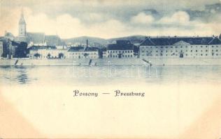 1899 (Vorläufer) Pozsony, Pressburg, Bratislava; Dunai rakpart / Danube quay