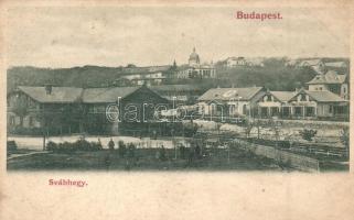 Budapest XII. Svábhegy, kisvasút végállomás, mozdony (r)