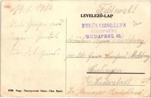 Kaba, vasútállomás, hátoldalon cenzúra pecséttel (EK)