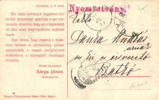 Kolozsvár, Cluj; Sárga János kolozsvári üzlete és a gyárhelyiség rajzolt képe / the Jewelry shop of ...