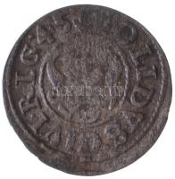 Livónia / Riga / Svéd megszállás 1645. Solidus Ag "Krisztina" (0,69g) T:2-  Livonia / Riga / Swedish occupation 1645. Solidus Ag "Christina" (0,69g) C:VF  Krause KM# 21