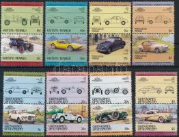 1984-1985 Cars 4 diff sets Autó motívum 1984-1985 4 klf sor