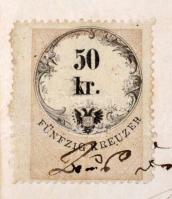 1868, 1875 Keresztlevél és házassági kihirdetési bizonyítvány, egyiken 50 kr okmánybélyeggel