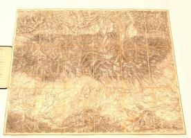 cca 1900 Karte der Central-Karpathen. (A Központi Kárpátok térképe.) 1:75000. K.K. Generalstabskarte...