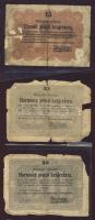 1848-49. Kis tétel "Kossuth bankó" 15kr, 30kr (2x), 10Ft (2x) T:V, 2Ft kincstári utalvány T:III szélek bevágva, 5Ft (2x) T:III,III/IV