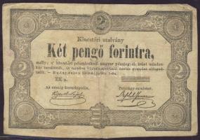 1848-49. Kis tétel "Kossuth bankó" 15kr, 30kr (2x), 10Ft (2x) T:V, 2Ft kincstári utalvány ...