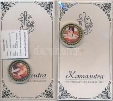 DN "Kámaszutra" 4db klf aranyozott Cu multicolor érem, német nyelvű leírással, tanúsítvánn...