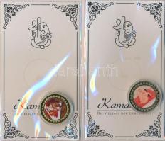 DN "Kámaszutra" 4db klf aranyozott Cu multicolor érem, német nyelvű leírással, tanúsítvánn...