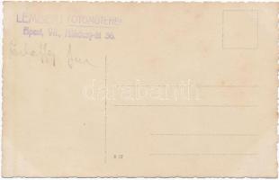 cca 1920 Lenkeffy Ica (1896-1955) színésznő fotólapja, Lembert fotó műterem Budapest, 14x9 cm