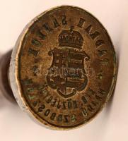 cca 1900-1910 Hajdúszoboszló Padrah Sándor kir. közjegyző pecsétnyomója, m: 12 cm, d: 3 cm