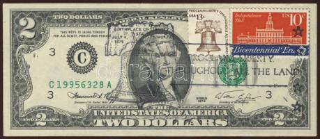 USA 1976. 2$ bélyeges bankjegy T:I