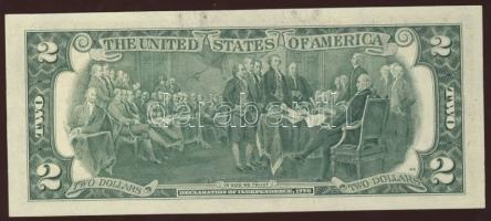 USA 1976. 2$ bélyeges bankjegy T:I