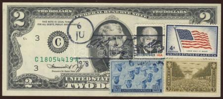USA 1976. 2$ bélyeges bankjegy T:I