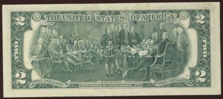USA 1976. 2$ bélyeges bankjegy T:I
