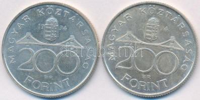 1994. 200Ft Ag "Deák" (2x) T:2
F13.1