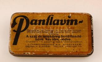 Panfalvin régi fém gyógyszeres doboz, 6,5×3,5 cm