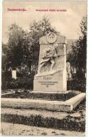 Szepesváralja, Spisské Podhradie; Branyiszkói hősök síremléke, kiadja özv. Kobylicz Jánosné és fia / military monument