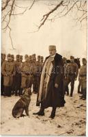 I. világháborús osztrák-magyar katonák kutyával / WWI K. u. K. soldiers with dog, Basa P. Ungvár photo (b)