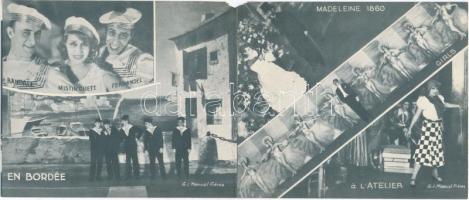 cca 1930 Folies Bergére francia párizsi varieté reklámja és műsorfüzete, sok képpel, kis sérüléssel ...