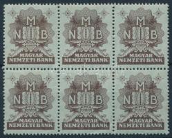 ~1940. MNB bélyeg, használatlan, hatostömbben