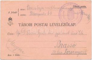 cca 1914-1918 Dálnoki Veress Lajos főhadnagy tábori postai levelezőlapja