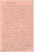 cca 1914-1918 Dálnoki Veress Lajos főhadnagy tábori postai levelezőlapja