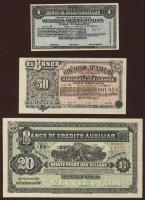 Uruguay/Montevideo 1887. 4c, 50c, 20P T:I