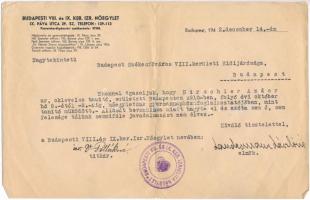 1942-1945 Az Izraelita Nőegylet igazolása, valamint DEGOB (Magyarországi Zsidók Deportáltakat Gondozó Országos Bizottsága) igazolvány, Hirschler Andor nevére, pecséttel, aláírásokkal.