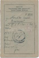 1942-1945 Az Izraelita Nőegylet igazolása, valamint DEGOB (Magyarországi Zsidók Deportáltakat Gondoz...