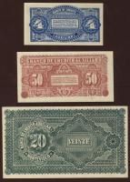 Uruguay/Montevideo 1887. 4c, 50c, 20P T:I
