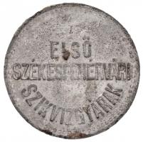 Székesfehérvár DN "Első Székesfehérvári Szikvizgyárak" fém bárca T:2,2- oxidáció