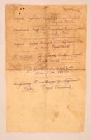 cca 1917 Hegyeken át... Levelek a kálváriáról, Gyóni Géza kézírásával és Vermes József metszeteivel