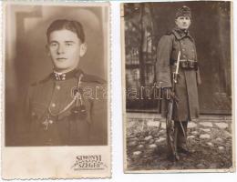 cca 1930 10 db katona fotók, néhány foltos, 13×8 cm