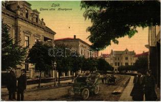 Lipik, Főút, montázs, kiadja Isidor Goldschmidt / main street, montage (EK)