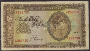 Luxemburg 1943. 20F T:III