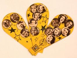 cca 1940 Estate di Abbazia, a The 24 Adorables műsora. Reklám papír legyező, m: 17 cm